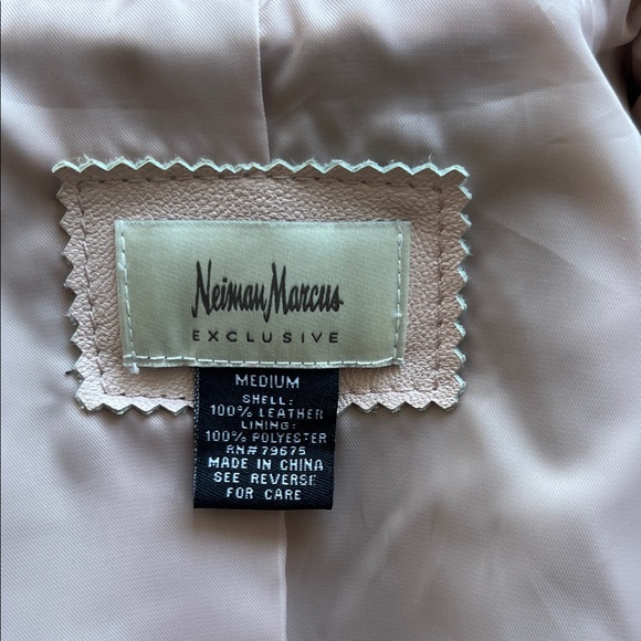Neiman Marcus Soft Pink Leather Jacket - Picture 9 of 13